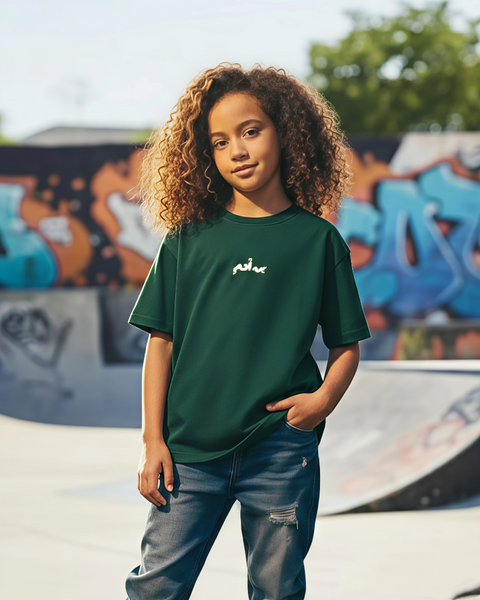 Adams Girls Oversized SS T-Shirt - Green