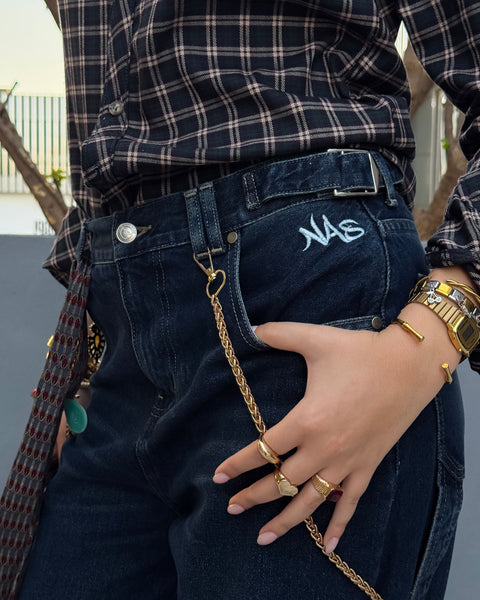 Women Baggy Pant - Dark Blue
