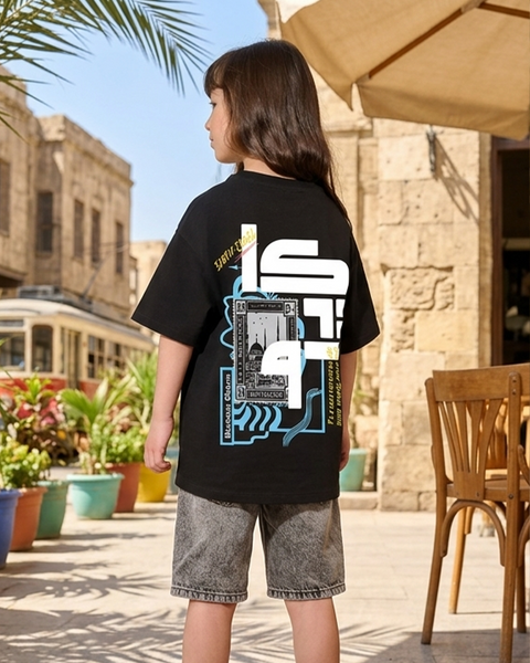 Black girls' oversized T-shirt – Cairo by NAS Trends