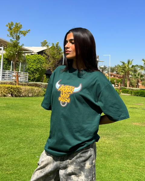 Green women's oversized T-shirt – Say Bull by NAS Trends