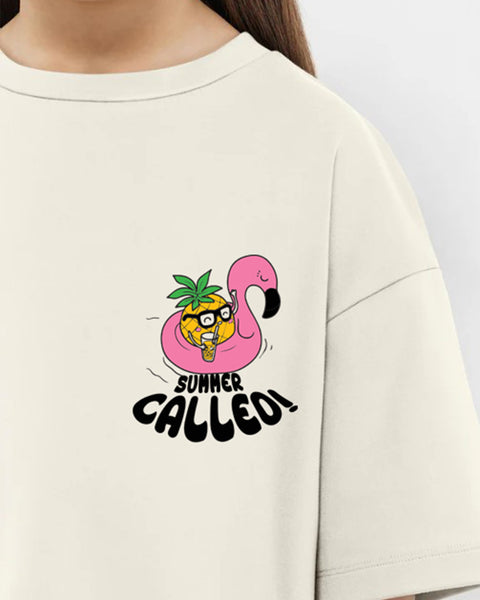 Off white girls' oversized T-shirt – Happy News by NAS Trends