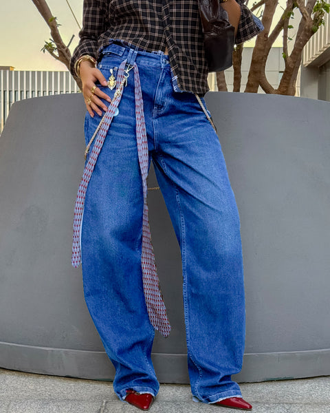 Light blue women's baggy pants by NAS Trends