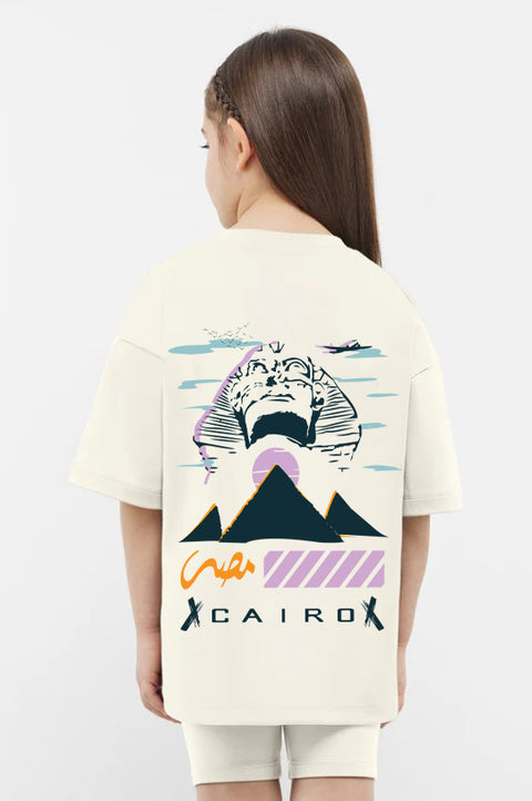 Abo El Hol Girls Oversized SS T-Shirt - Off White