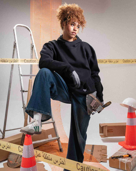 Black unisex oversized hoodie – Cut Loose by NAS Trends
