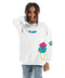 White kids' oversized hoodie – Stay Groovy by NAS Trends