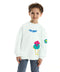 White kids' oversized hoodie – Stay Groovy by NAS Trends