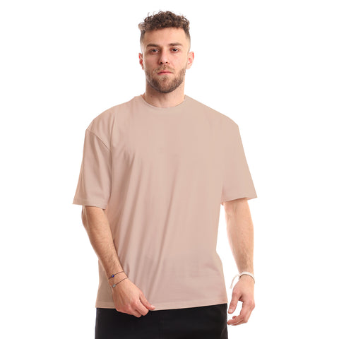 Beige unisex oversized T-shirt – Basic by NAS Trends
