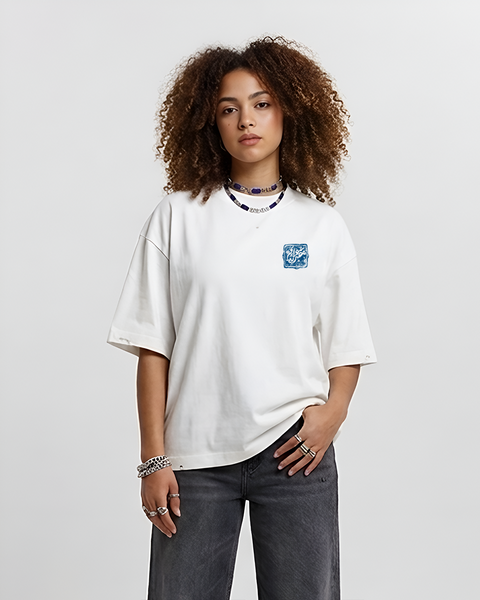 Off white women's oversized T-shirt – Knowledge is in the Head by NAS Trends