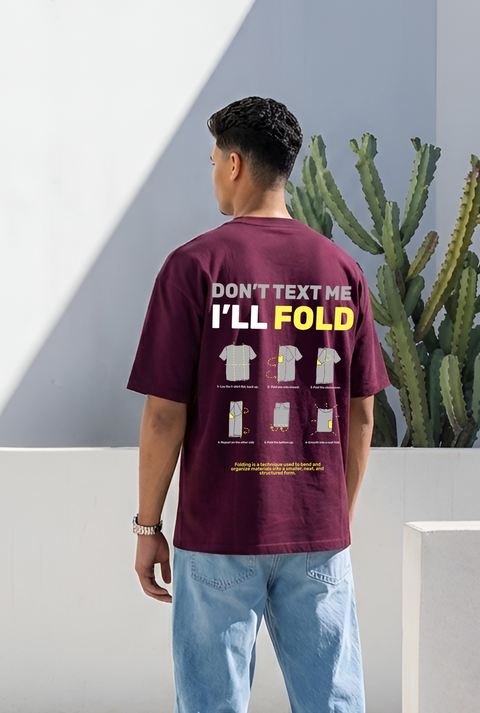 Fold Men Oversized SS T-Shirt - Purple
