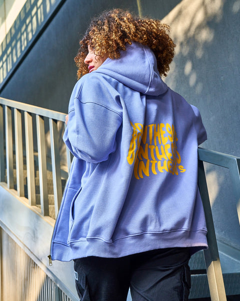 Lila unisex oversized zip-up hoodie – 90'S by NAS Trends