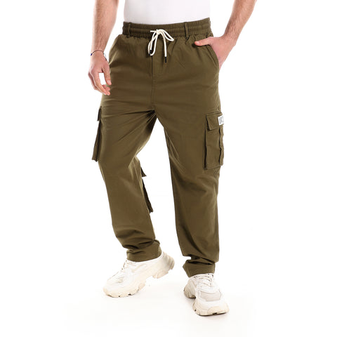 Basic Unisex Cargo Pants - Dark Olive