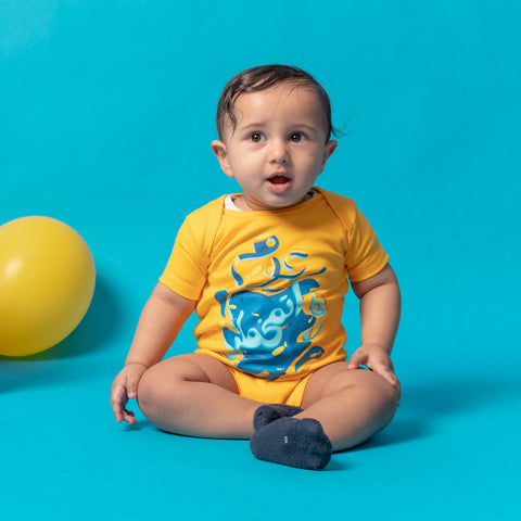 Yellow baby bodysuit – عوم واتمختر by NAS Trends