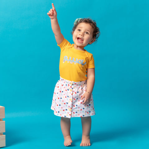 Yellow baby bodysuit – بامبيبو by NAS Trends