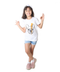 White kids' round neck T-shirt – Dog by NAS Trends