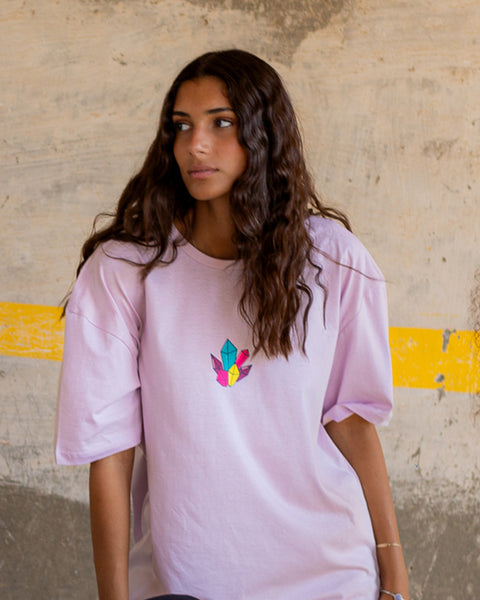 Lila unisex oversized T-shirt – Street Art by NAS Trends