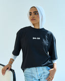 Enta Sah Unisex Oversized SS T-Shirt - Black