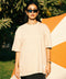 Beige unisex oversized T-shirt – Stitched Basic by NAS Trends