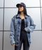 Light blue women's denim jacket by NAS Trends