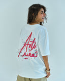 Anti Ta3kid Unisex Oversized SS T-Shirt - Off White