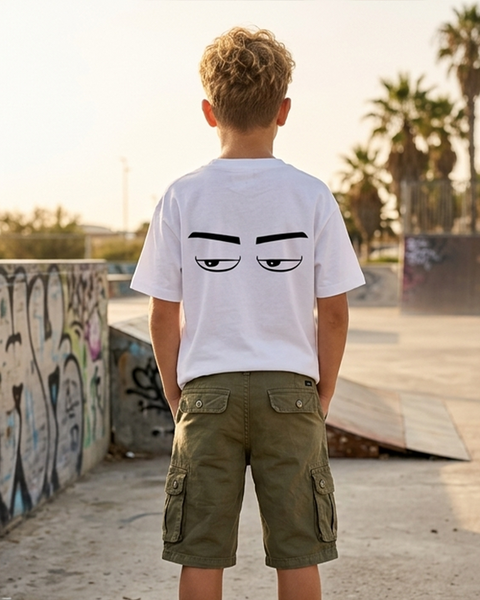 Off white boys' oversized T-shirt – Ma3lesh by NAS Trends