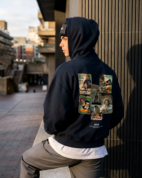 Hekayat Men Oversized Hoodie - Black
