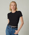 Black women's baby tee – Basic by NAS Trends
