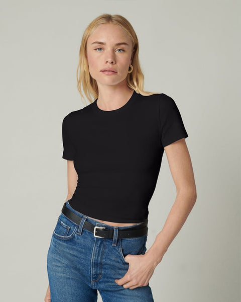 Black women's baby tee – Basic by NAS Trends