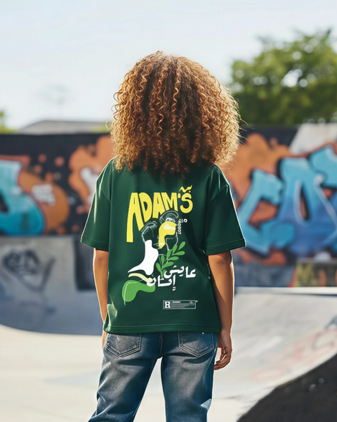 Green girls' oversized T-shirt – Adams by NAS Trends