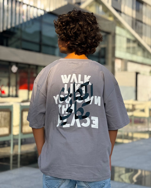 Grey boys' oversized T-shirt – Be Boss by NAS Trends