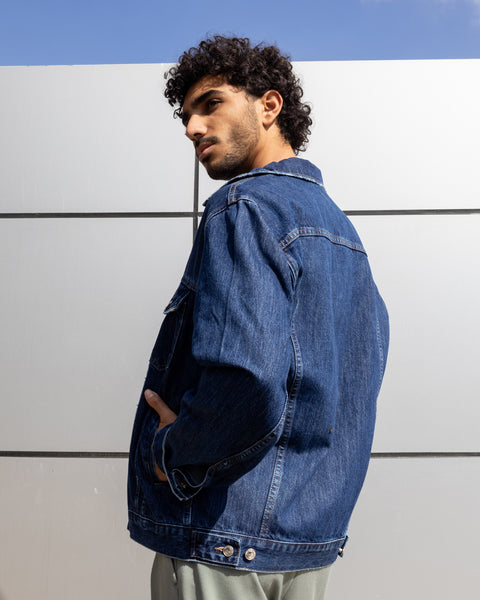 Men Denim  Jacket - Dark Blue