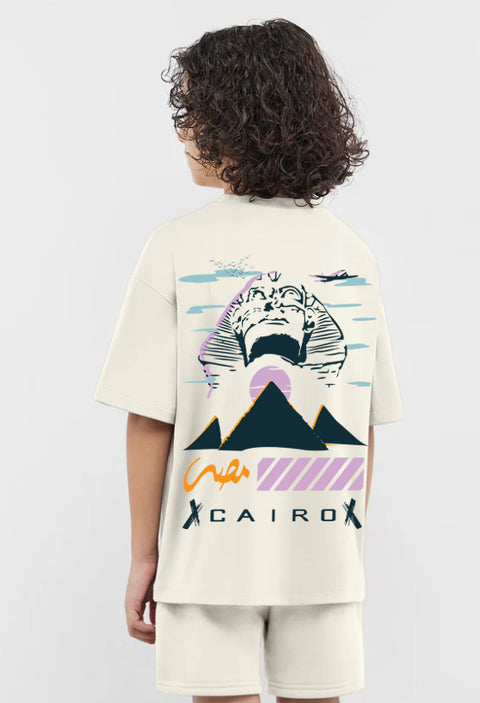 Abo El Hol Boys Oversized SS T-Shirt - Off White