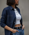 Dark blue unisex jeans shirt by NAS Trends