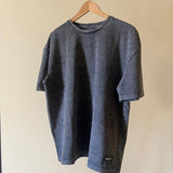 Stone Washed Basic Unisex Oversized SS T-Shirt - Grey