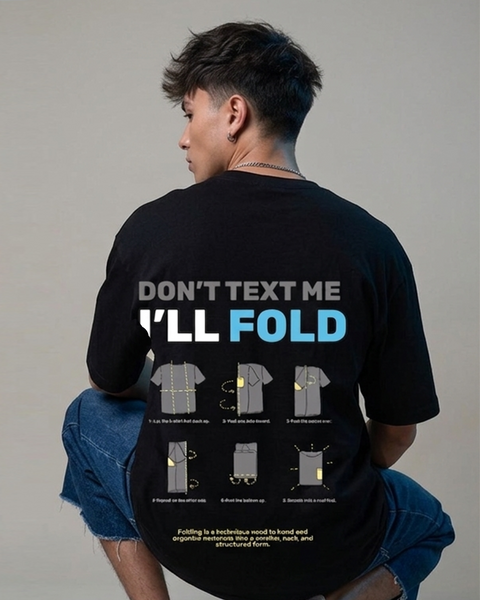 Black men's oversized T-shirt – Fold by NAS Trends