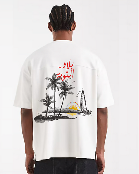 Off white men's oversized T-shirt – Nubia by NAS Trends