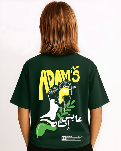 Green boys' oversized T-shirt – Adams by NAS Trends