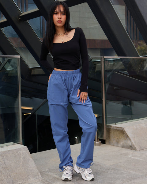 Basic Women Soft Pants - Blue
