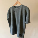 Stone Washed Basic Unisex Oversized SS T-Shirt - Olive