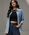 Light blue unisex jeans shirt by NAS Trends