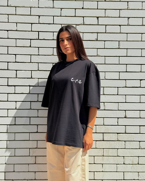 Black women's oversized T-shirt – Gomhoreyet Masr by NAS Trends