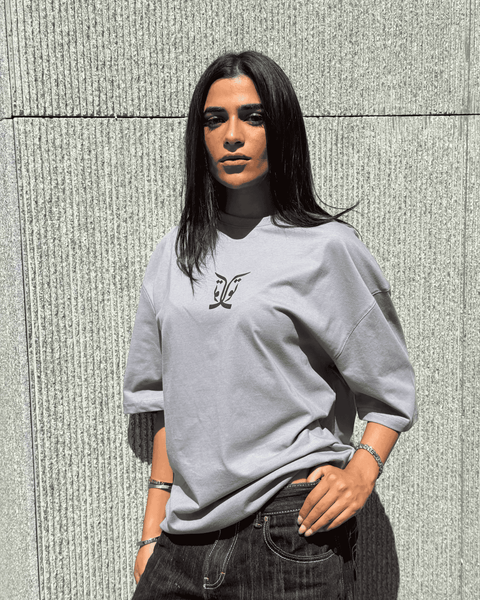 Grey women's oversized T-shirt – Toktok by NAS Trends