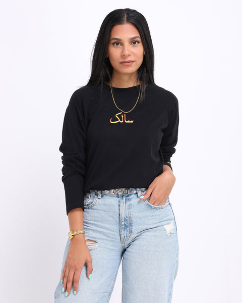 Salek Women LS T-Shirt - Black