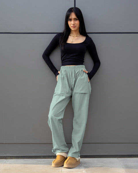 Olive women's soft pants – Basic by NAS Trends