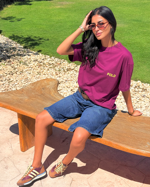 Purple women's oversized T-shirt – Fold by NAS Trends