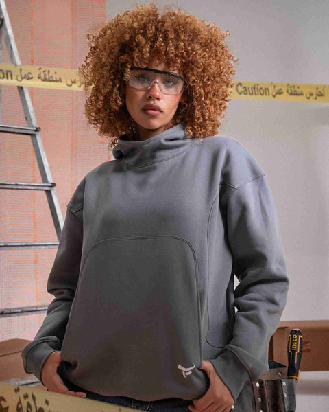 Grey unisex oversized hoodie – Cut Loose by NAS Trends