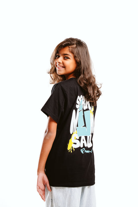 Black kids' T-shirt – Mum Said no by NAS Trends