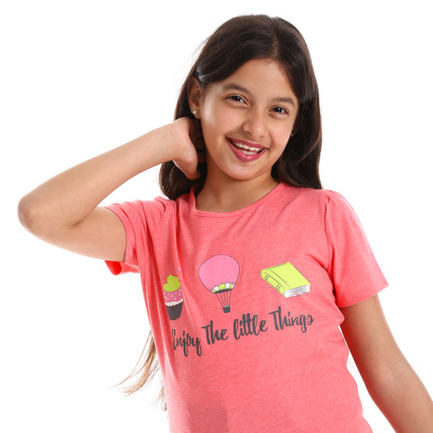 Enjoy the little things - تيشيرت بناتي