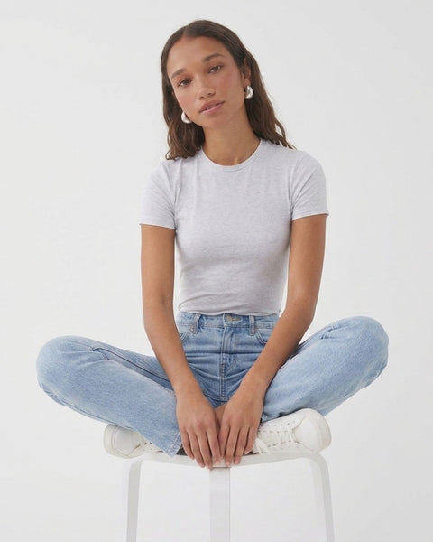 Basic Women Baby Tee - White