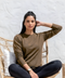 Cafe women's long sleeve round neck T-shirt – Basic by NAS Trends