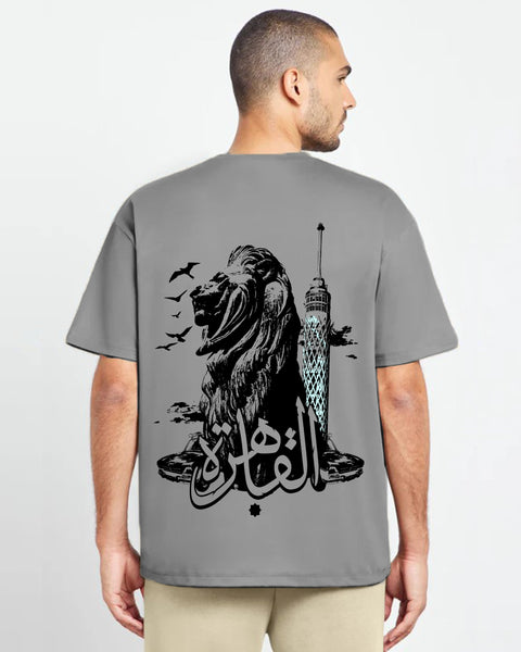 Al Kahira Men Oversized SS T-Shirt - Grey